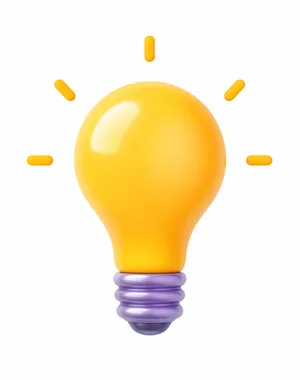 Lightbulb icon representing new ideas